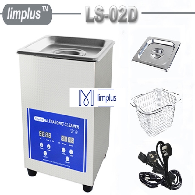 2L Stainless Steel Commercial Ultrasonic Cleaner with Heater / Digital Timer for Electronic Tool